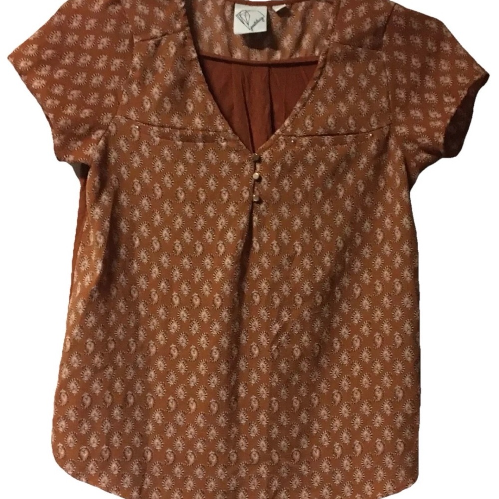 Janet Chung ~ Women’s ~ Top ~ Medium ~ Blouse ~ Short Sleeves